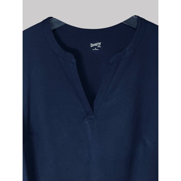 Duluth Trading Co Women’s Navy Ponte Knit Tunic Pockets Size IX - Picture 8 of 11
